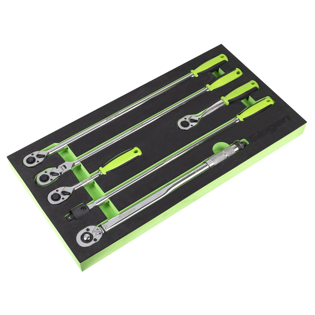 Ratchet Wrench, Breaker Bar & Torque Wrench Set 1/2"Sq Drive 6pc S01326