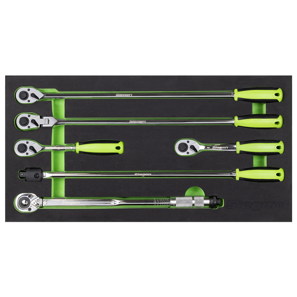 Ratchet Wrench, Breaker Bar & Torque Wrench Set 1/2"Sq Drive 6pc S01326