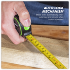 Metric/Imperial Auto Lock Tape Measure 3m(10ft) x 16mm S01327
