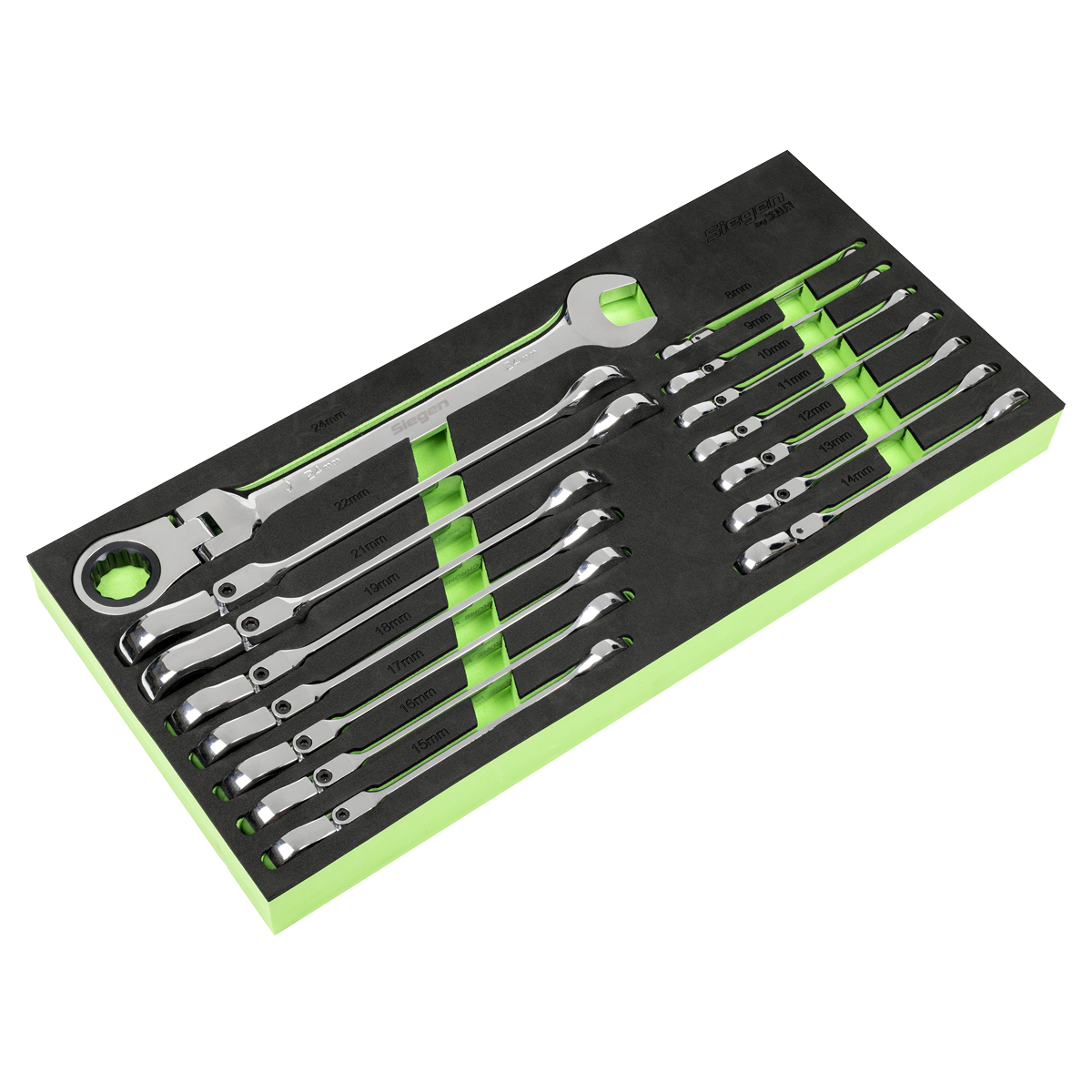Flexi-Head Combination Ratchet Spanner Set 15pc S01329