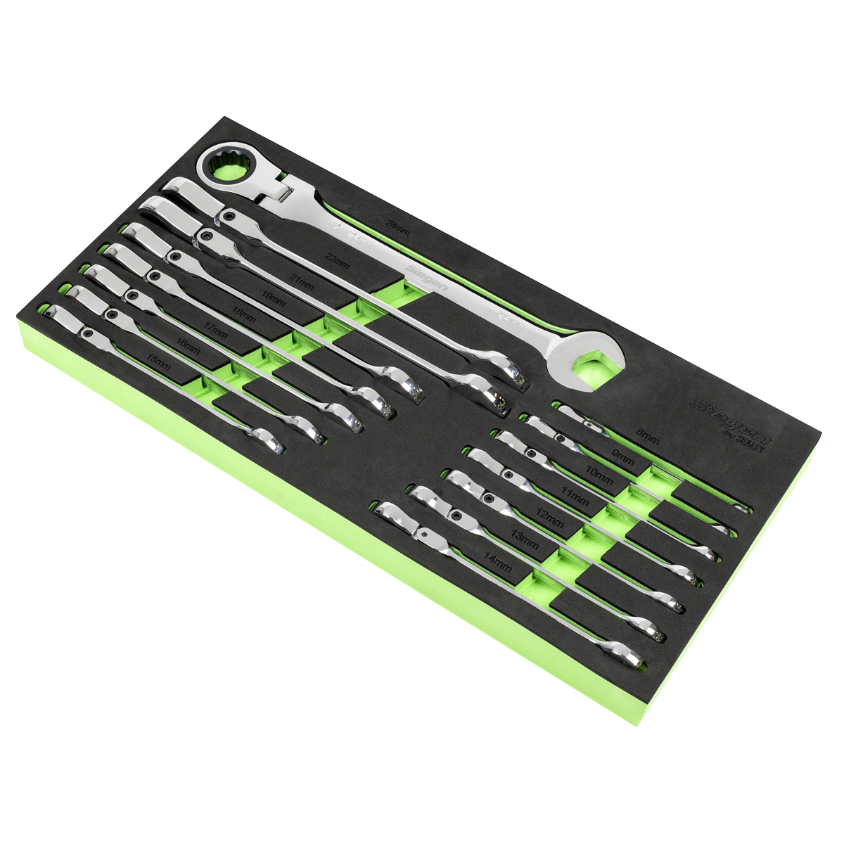 Flexi-Head Combination Ratchet Spanner Set 15pc S01329