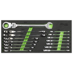 Flexi-Head Combination Ratchet Spanner Set 15pc S01329