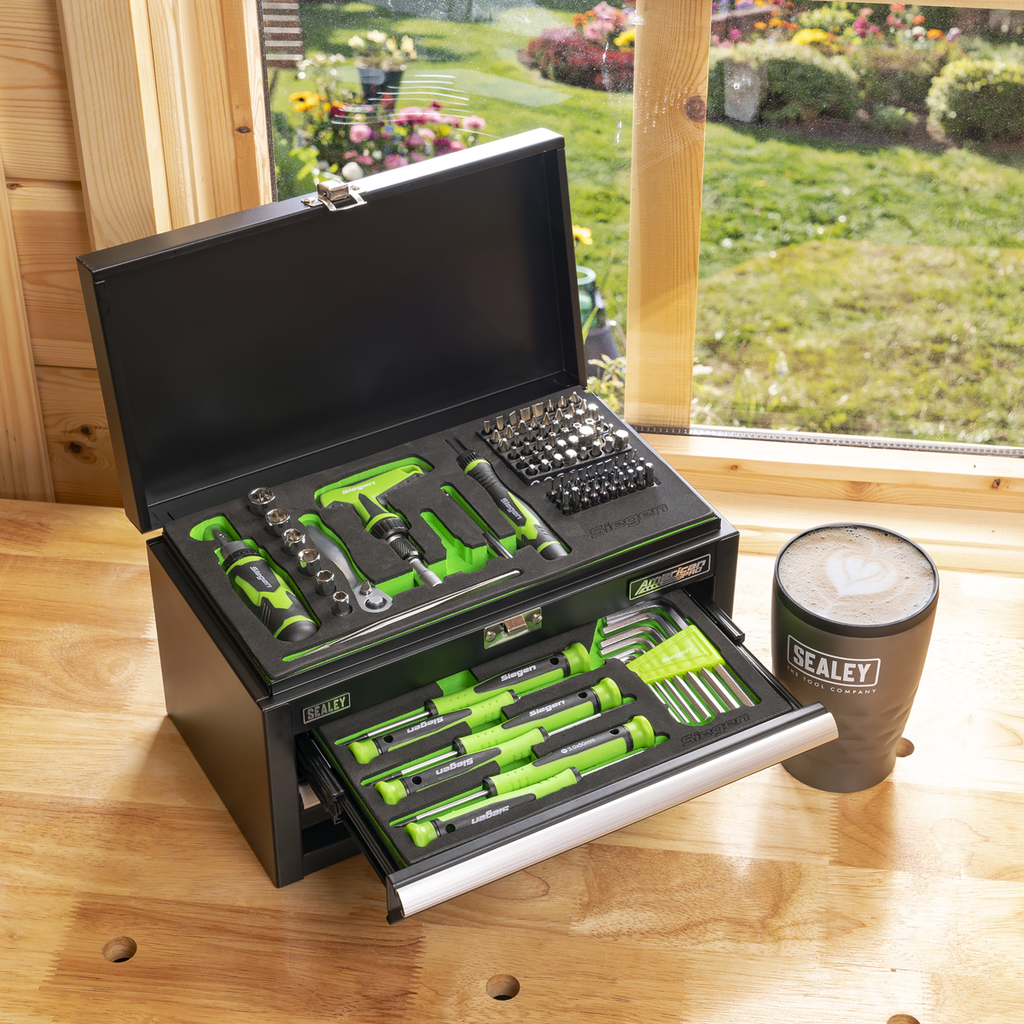 Mini Toolbox 2 Drawer with 111pc Tool Kit S01335