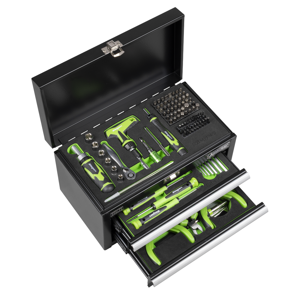 Mini Toolbox 2 Drawer with 111pc Tool Kit S01335