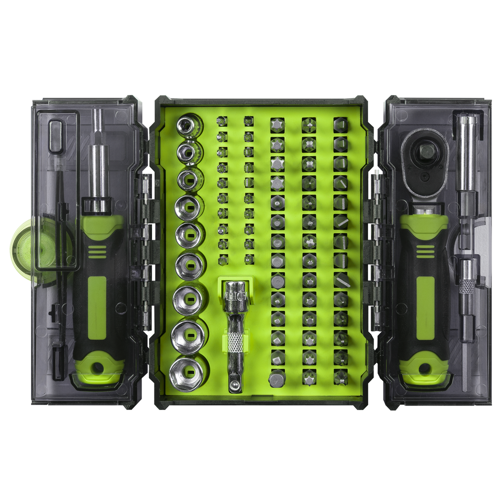 Socket & Bit Set 1/4"Sq Drive 78pc S01336