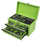 Mini Toolbox 2 Drawer with 111pc Tool Kit - Green S01346