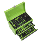 Mini Toolbox 2 Drawer with 111pc Tool Kit - Green S01346
