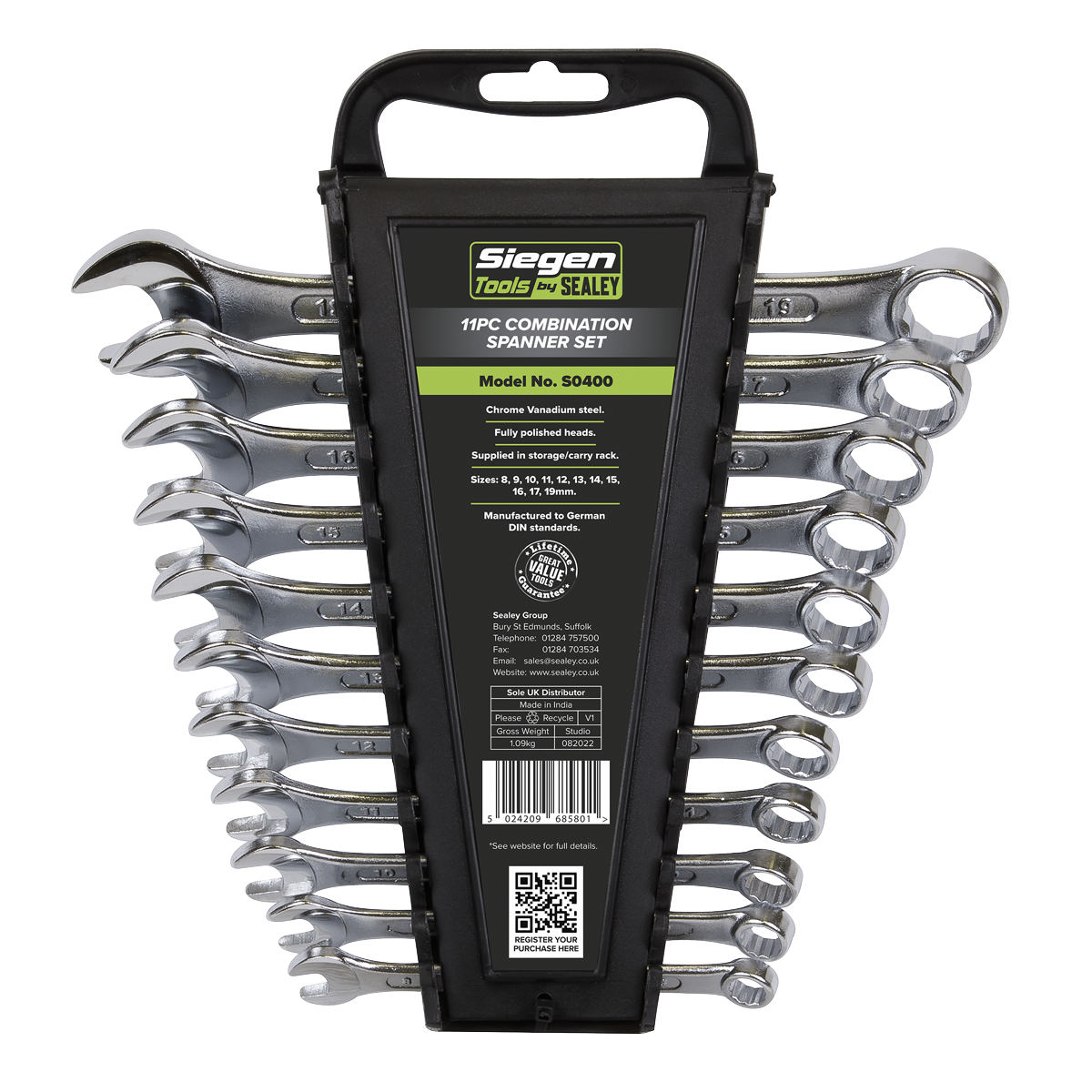 Combination Spanner Set 11pc S0400