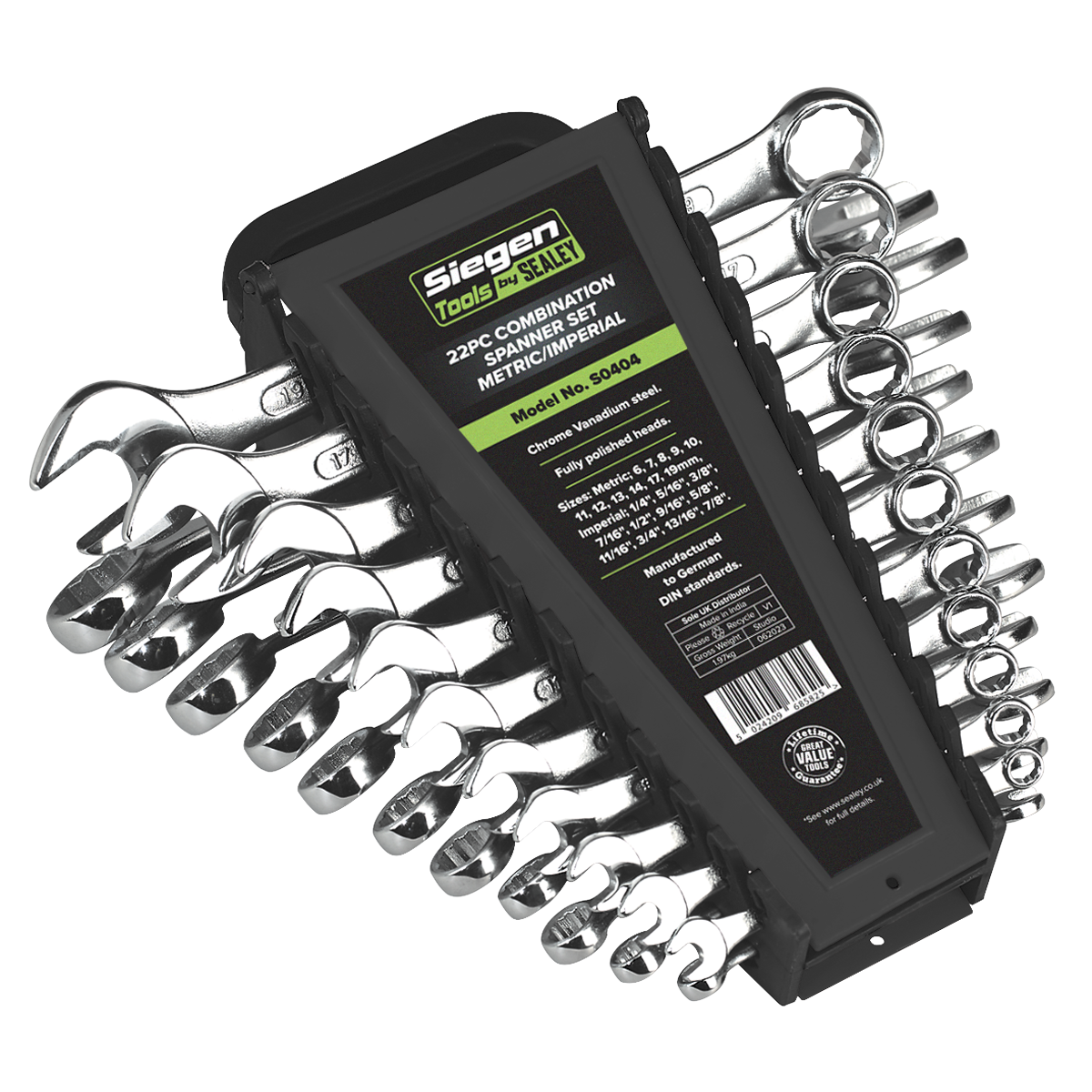 Metric/Imperial Combination Spanner Set 22pc S0404