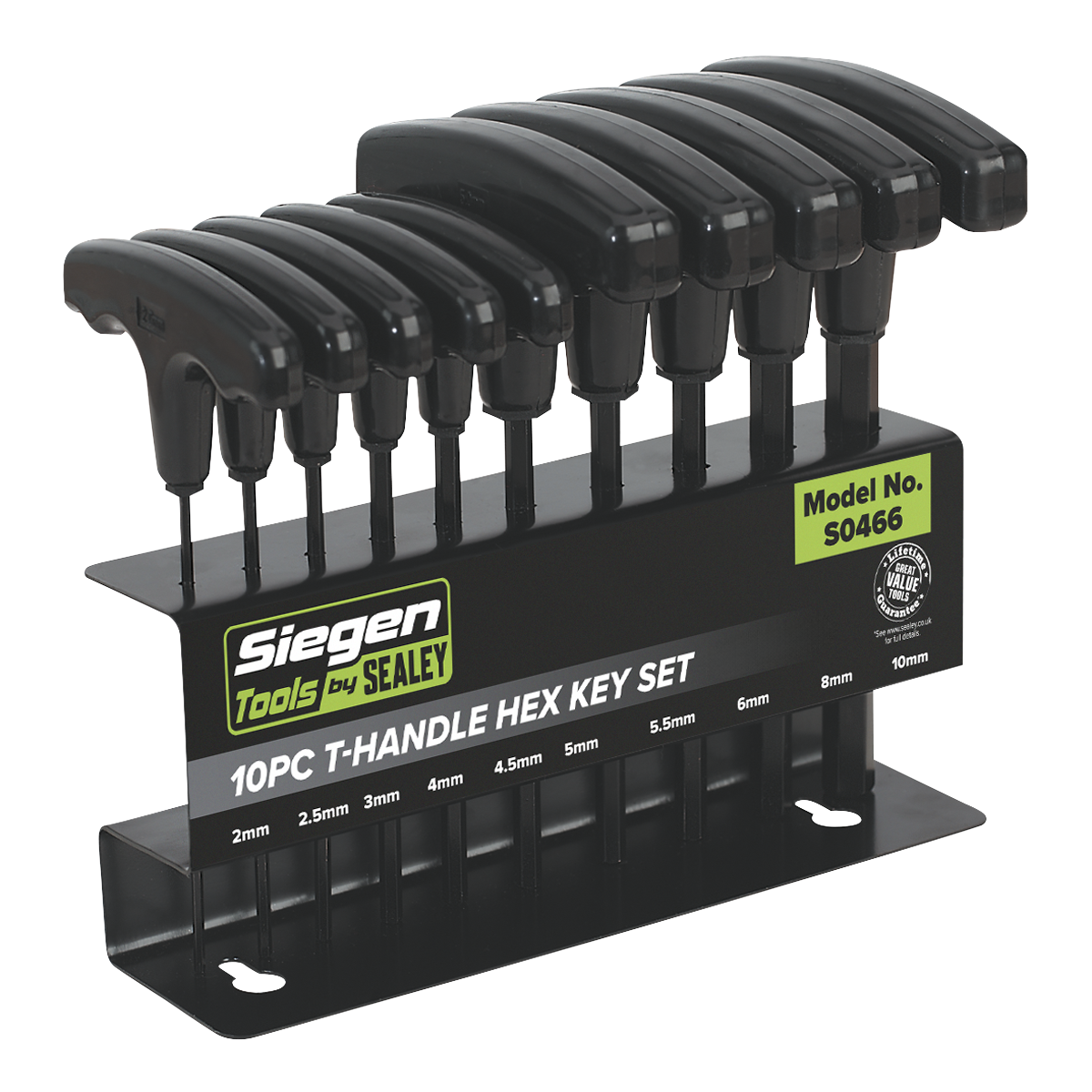 T-Handle Hex Key Set 10pc S0466