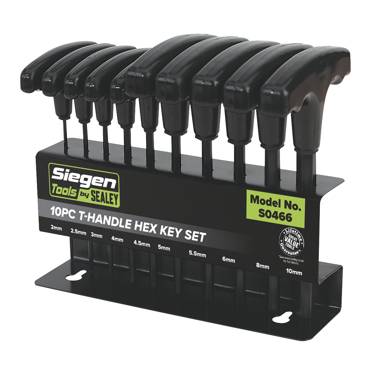 T-Handle Hex Key Set 10pc S0466