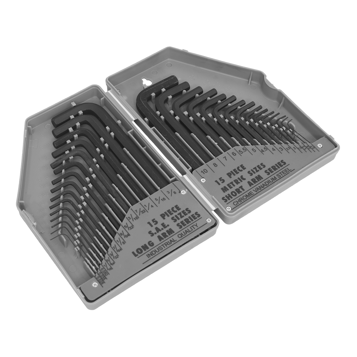 Metric/Imperial Long/Short-Arm Hex Key Set 30pc S0484