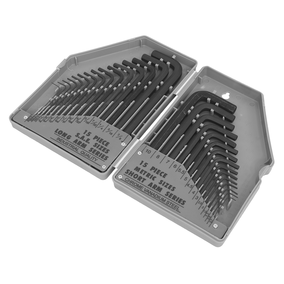 Metric/Imperial Long/Short-Arm Hex Key Set 30pc S0484