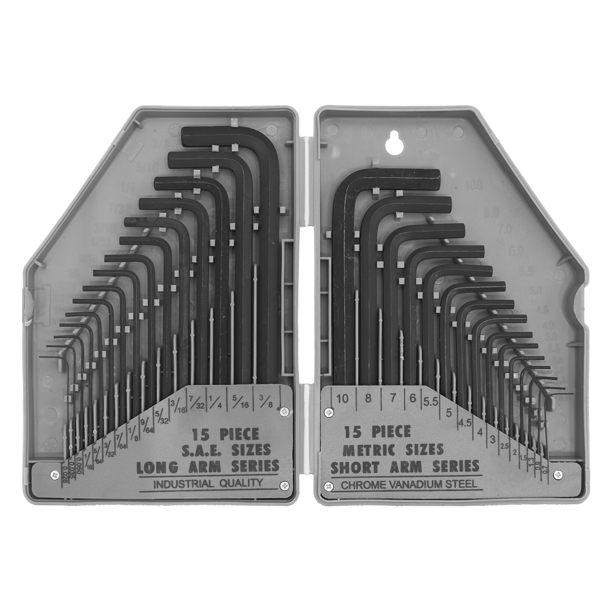 Metric/Imperial Long/Short-Arm Hex Key Set 30pc S0484