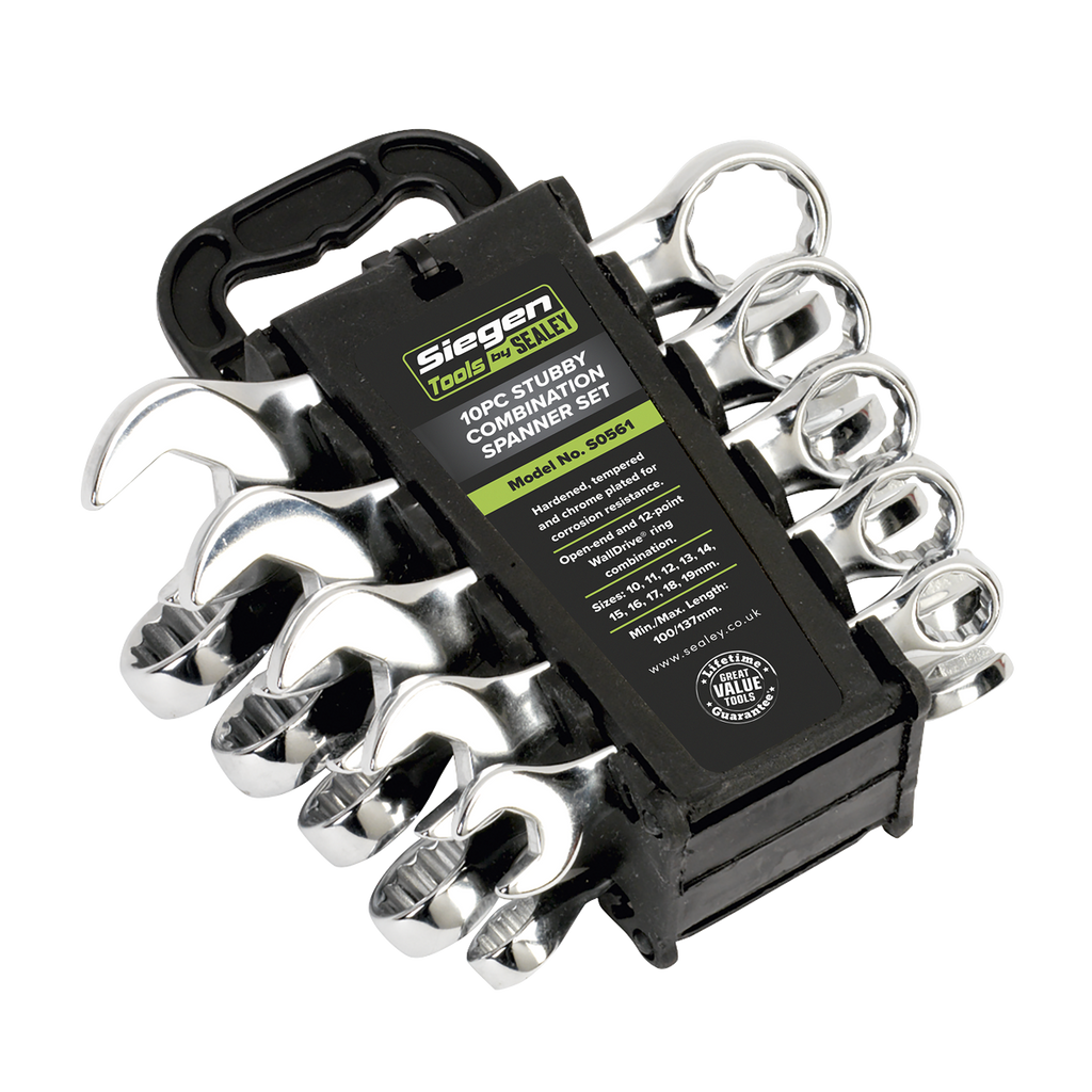 Stubby Combination Spanner Set 10pc S0561