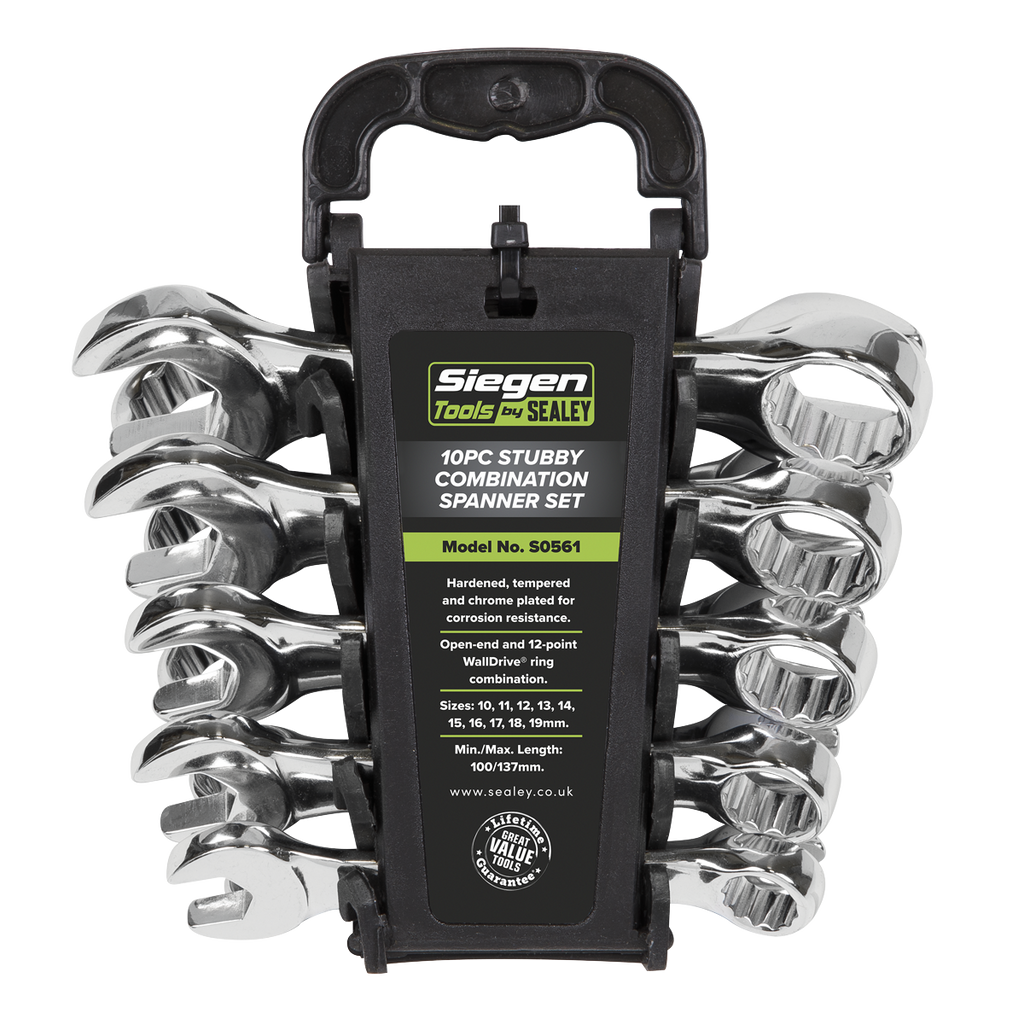 Stubby Combination Spanner Set 10pc S0561