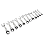 Stubby Combination Ratchet Spanner Set in EVA Foam Tray 12pc S0633