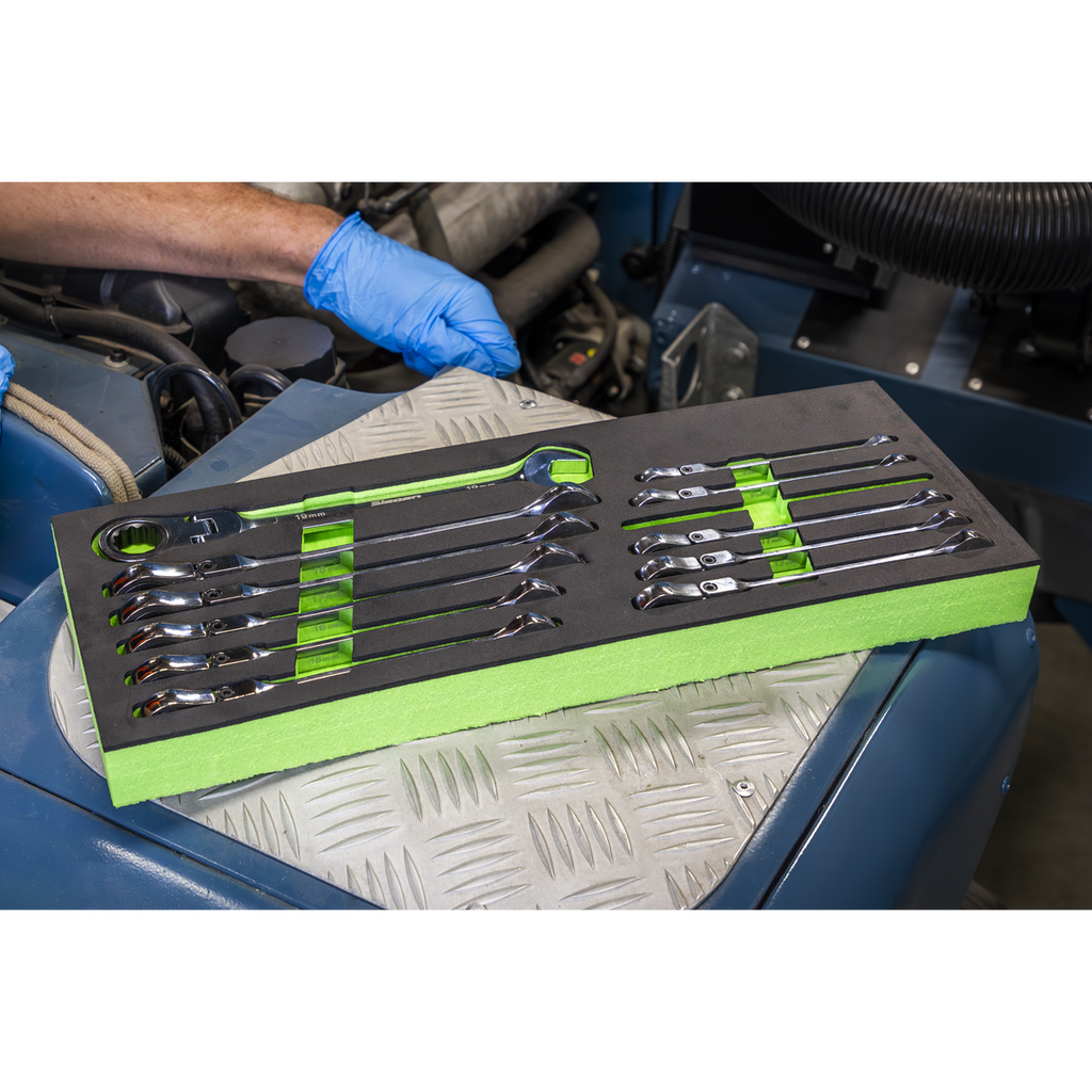 Flexi-Head Combination Ratchet Spanner Set 12pc S0635