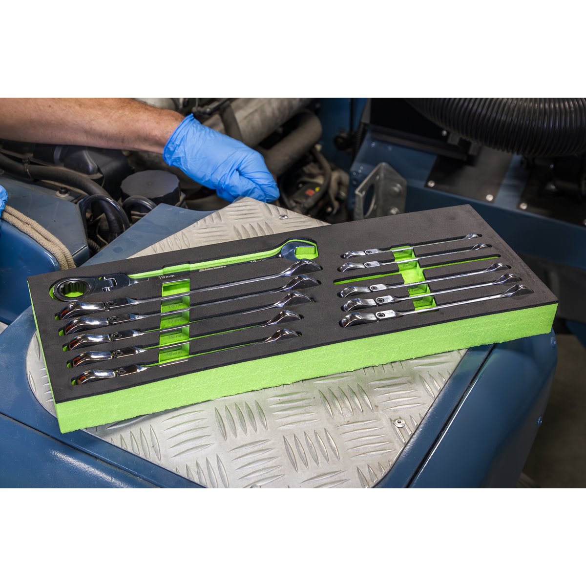 Flexi-Head Combination Ratchet Spanner Set 12pc S0635