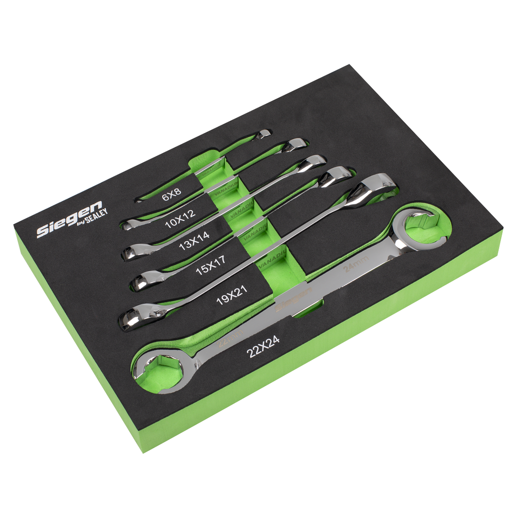 Flare Nut Spanner Set in EVA Foam Tray 6pc S0767