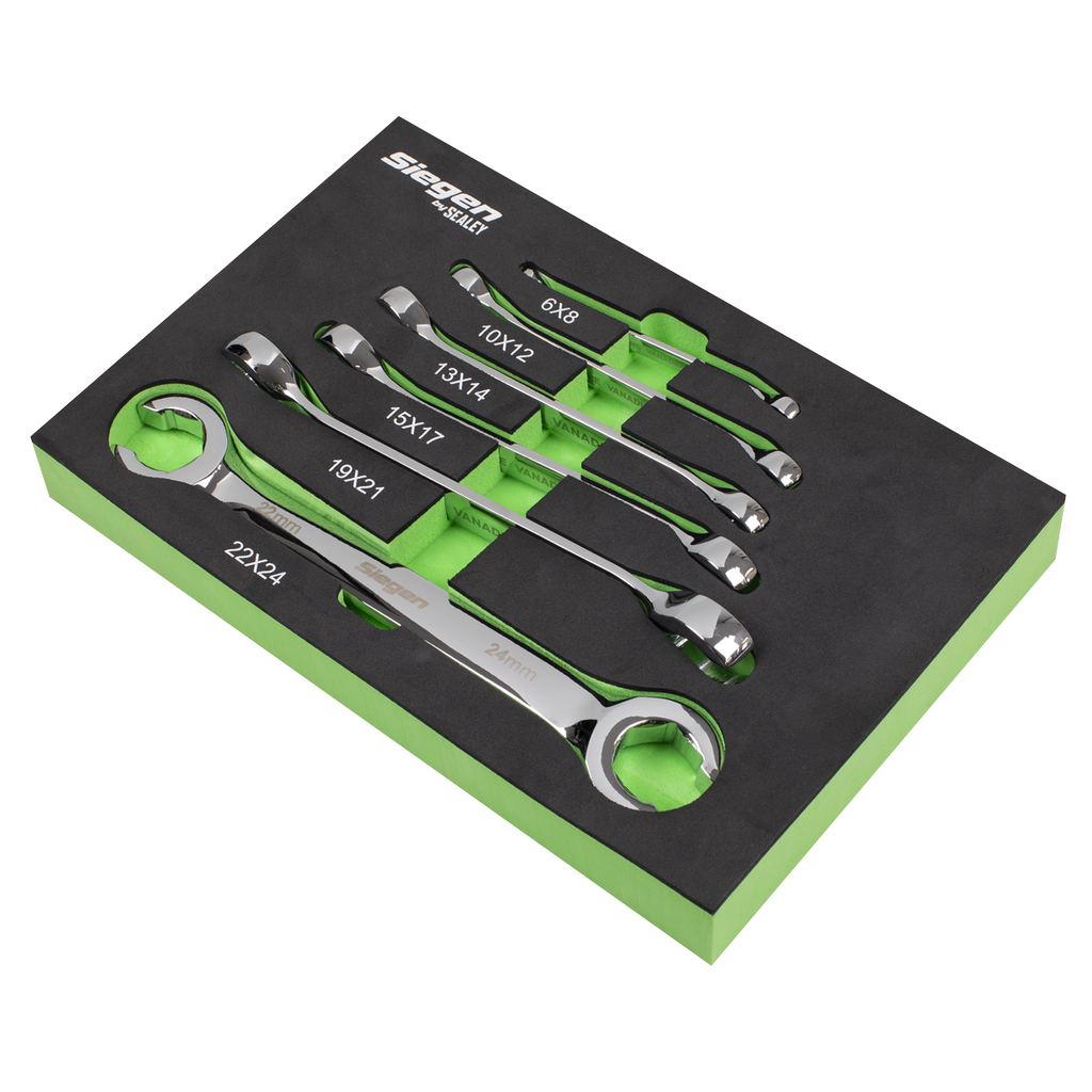 Flare Nut Spanner Set in EVA Foam Tray 6pc S0767