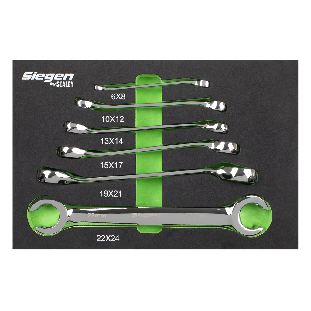Flare Nut Spanner Set in EVA Foam Tray 6pc S0767