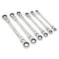 Flexi-Head Double End Ratchet Ring Spanner Set 6pc S0806