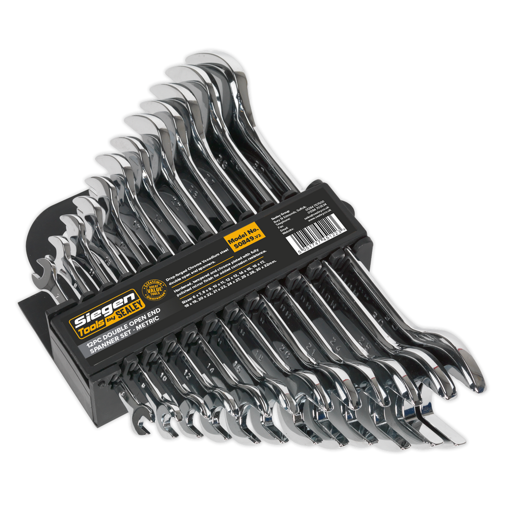 Double Open-End Spanner Set 12pc S0849