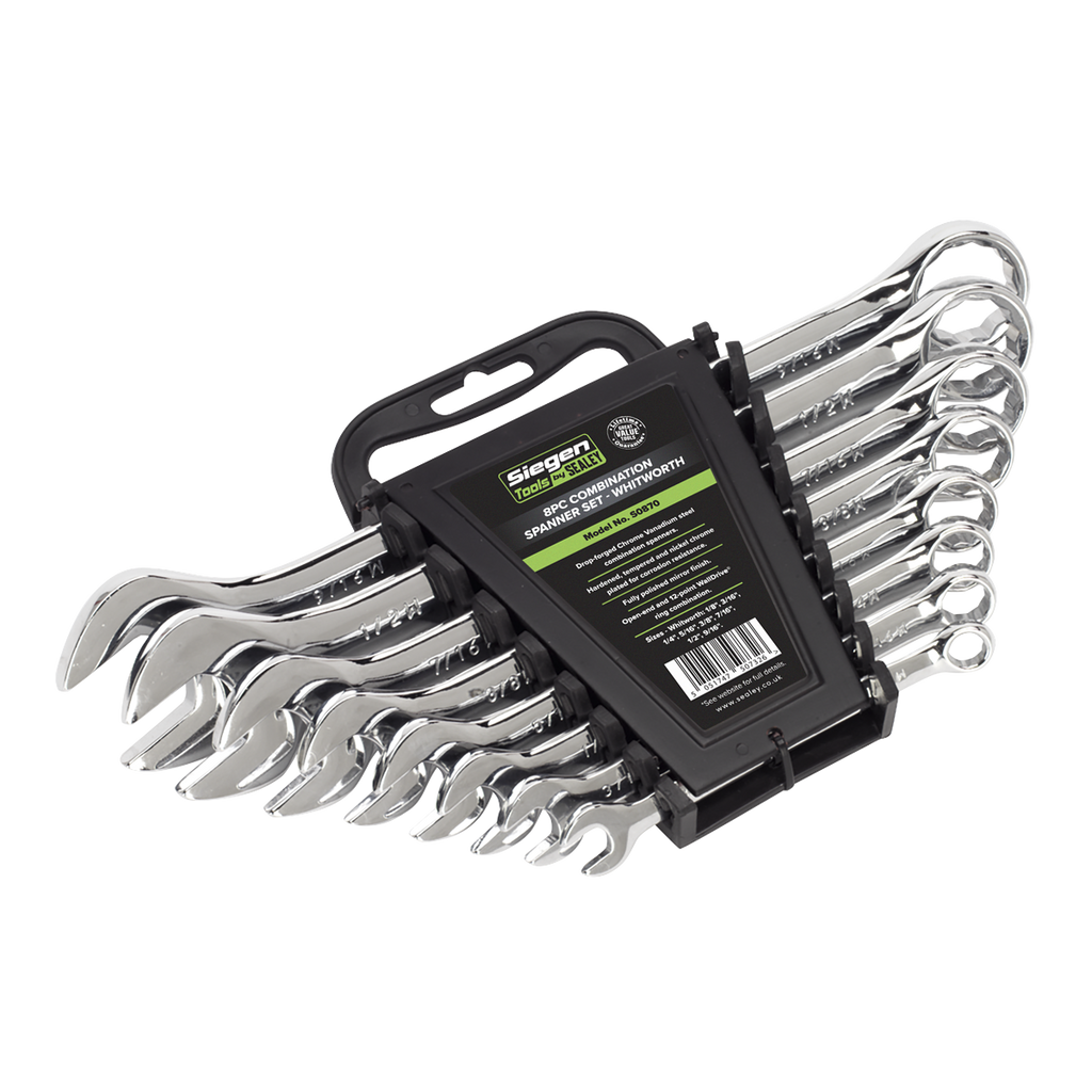 Whitworth Combination Spanner Set 8pc S0870