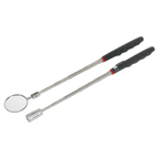 Telescopic Magnetic LED Pick-Up Tool & Inspection Mirror Set 2pc S0941