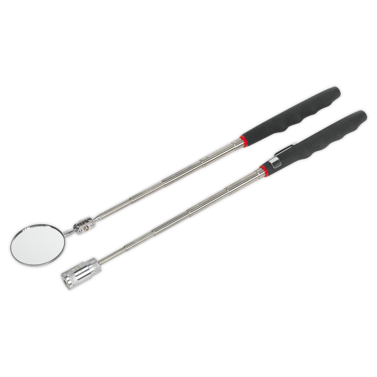 Telescopic Magnetic LED Pick-Up Tool & Inspection Mirror Set 2pc S0941