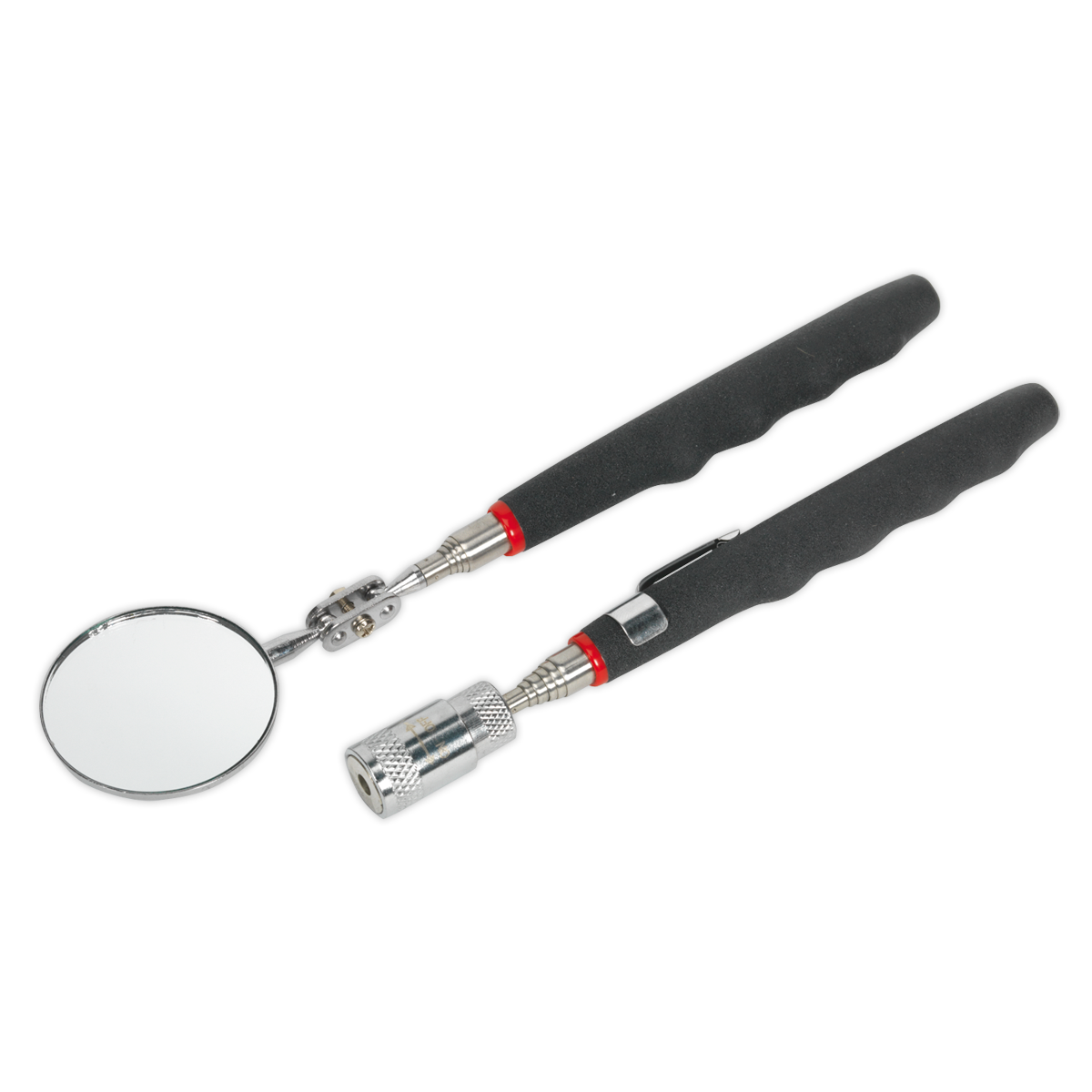 Telescopic Magnetic LED Pick-Up Tool & Inspection Mirror Set 2pc S0941