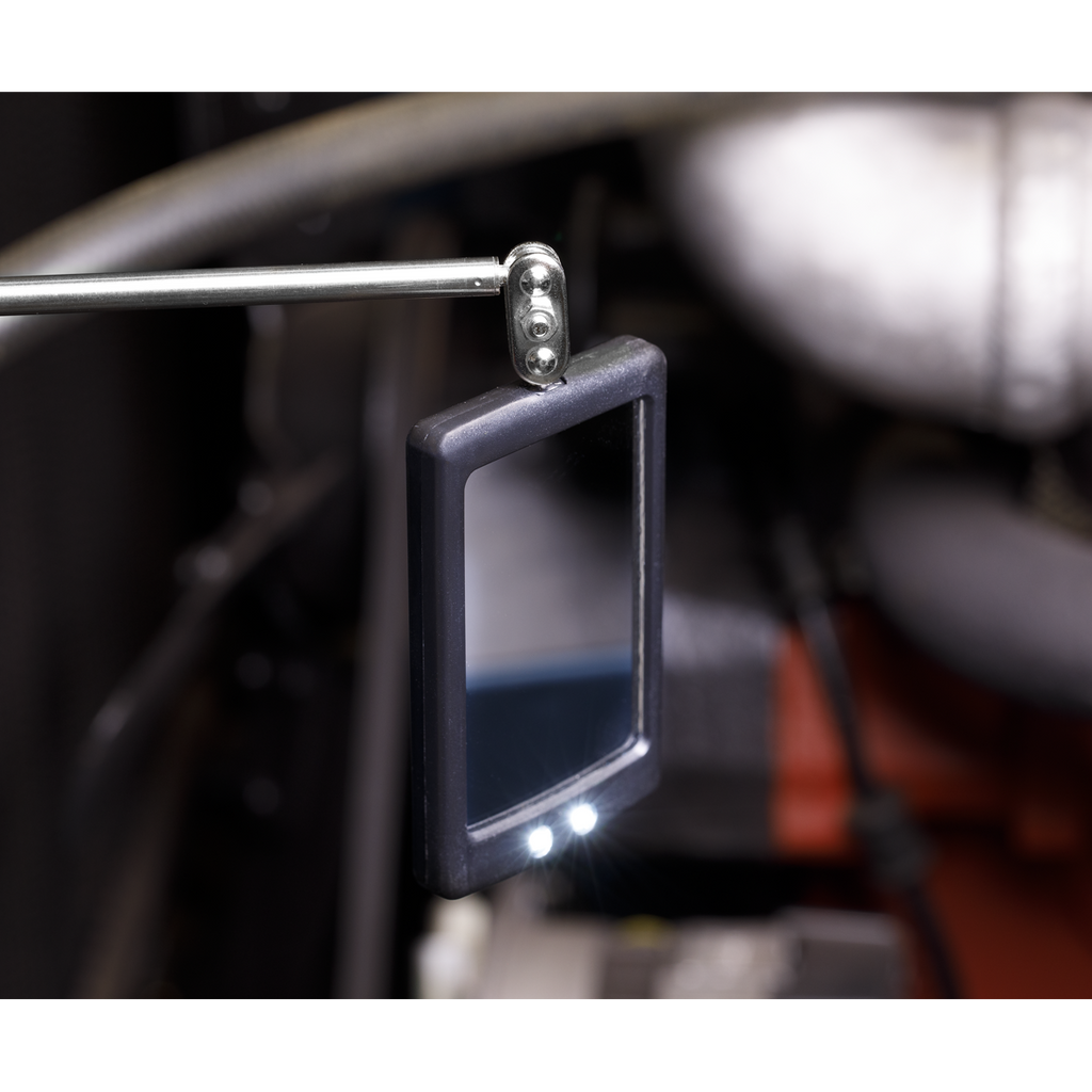 Telescopic Inspection Mirror with 2 LEDs 52 x 83mm S0948