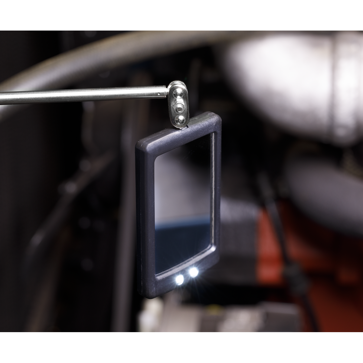 Telescopic Inspection Mirror with 2 LEDs 52 x 83mm S0948