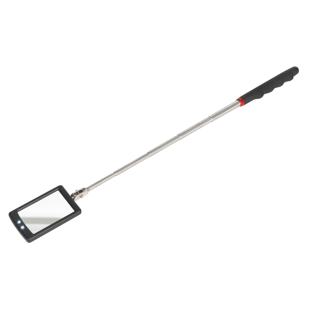 Telescopic Inspection Mirror with 2 LEDs 52 x 83mm S0948