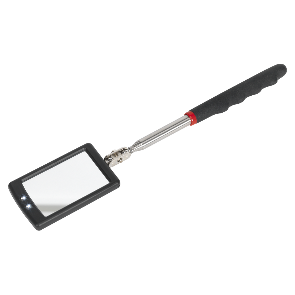 Telescopic Inspection Mirror with 2 LEDs 52 x 83mm S0948