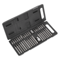TRX-Star*/Hex/Spline Bit Set 3/8" & 1/2"Sq Drive 40pc S0982