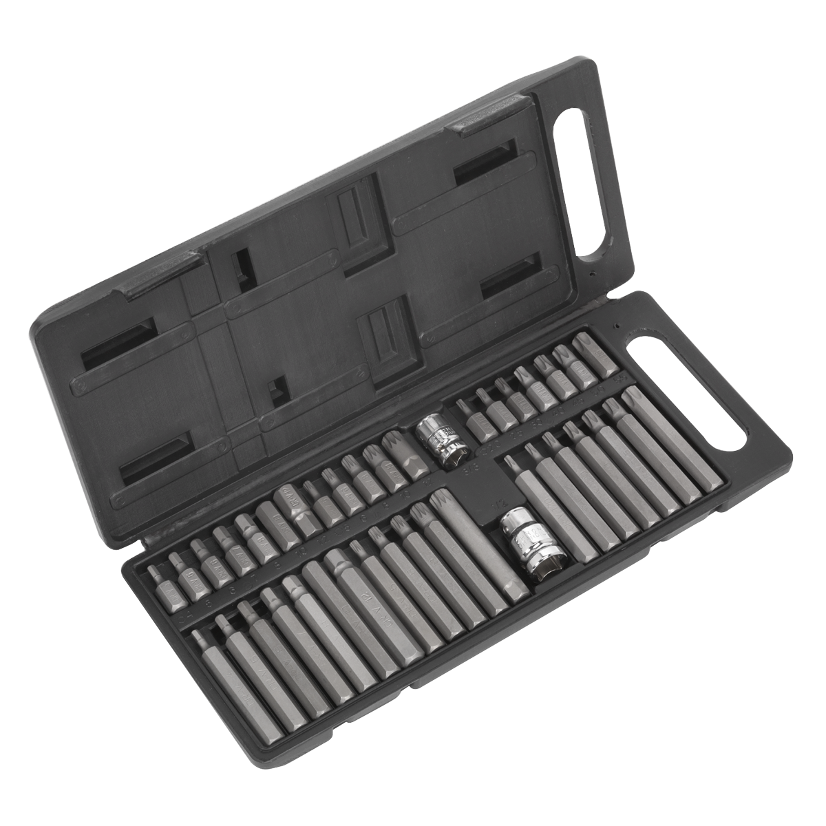 TRX-Star*/Hex/Spline Bit Set 3/8" & 1/2"Sq Drive 40pc S0982