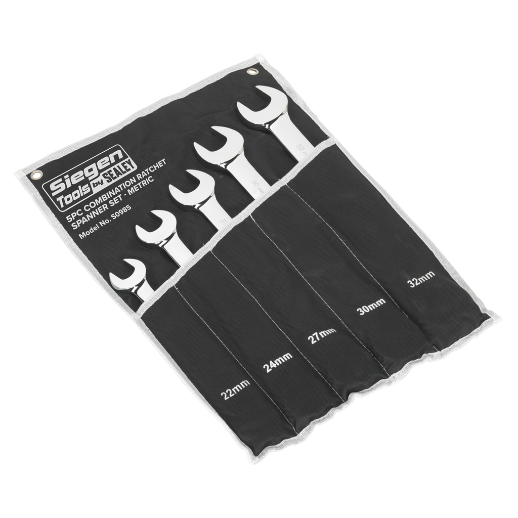Combination Ratchet Spanner Set 5pc S0985