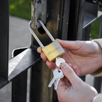 Brass Body Padlock with Brass Cylinder Long Shackle 40mm S0989
