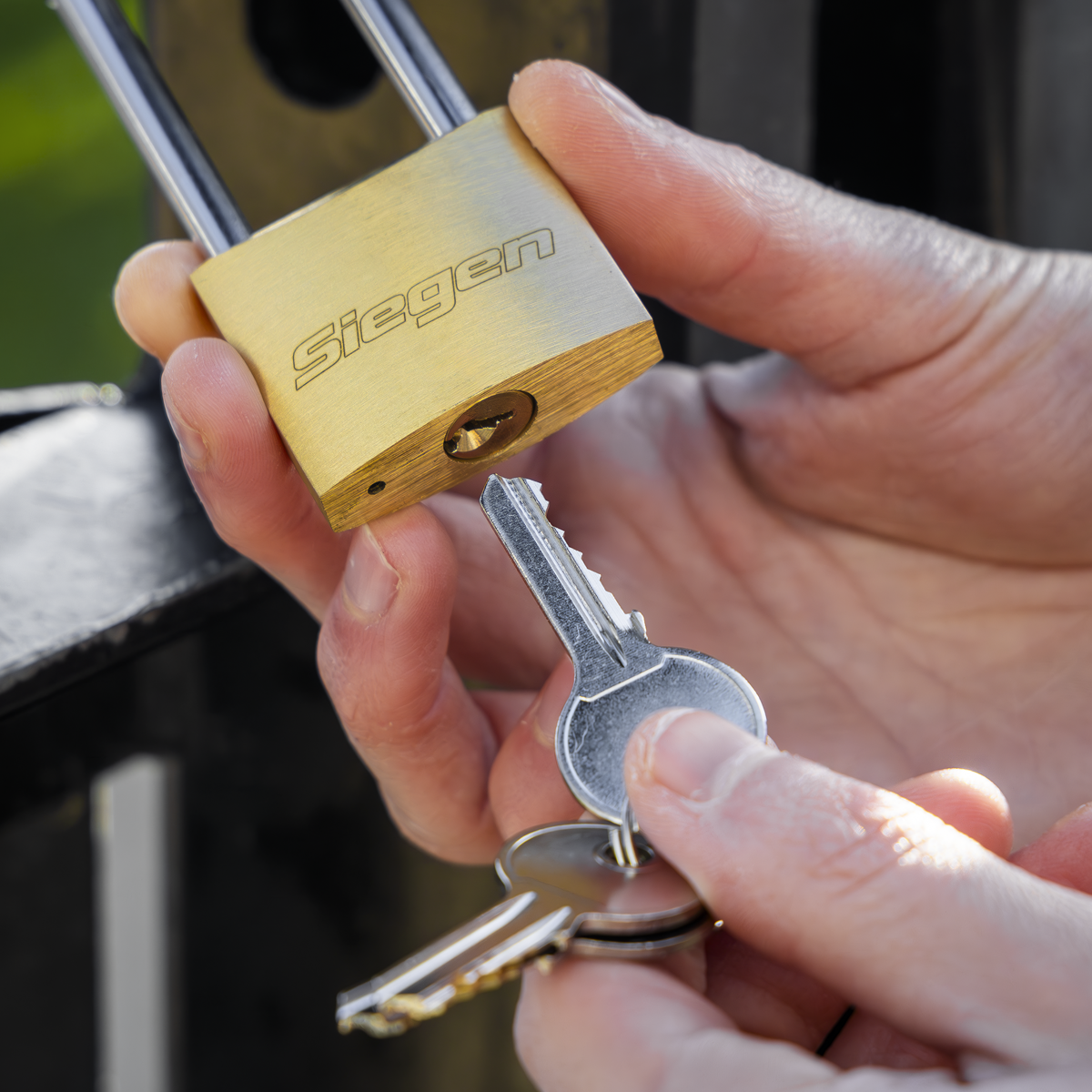 Brass Body Padlock with Brass Cylinder Long Shackle 40mm S0989