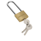 Brass Body Padlock with Brass Cylinder Long Shackle 40mm S0989