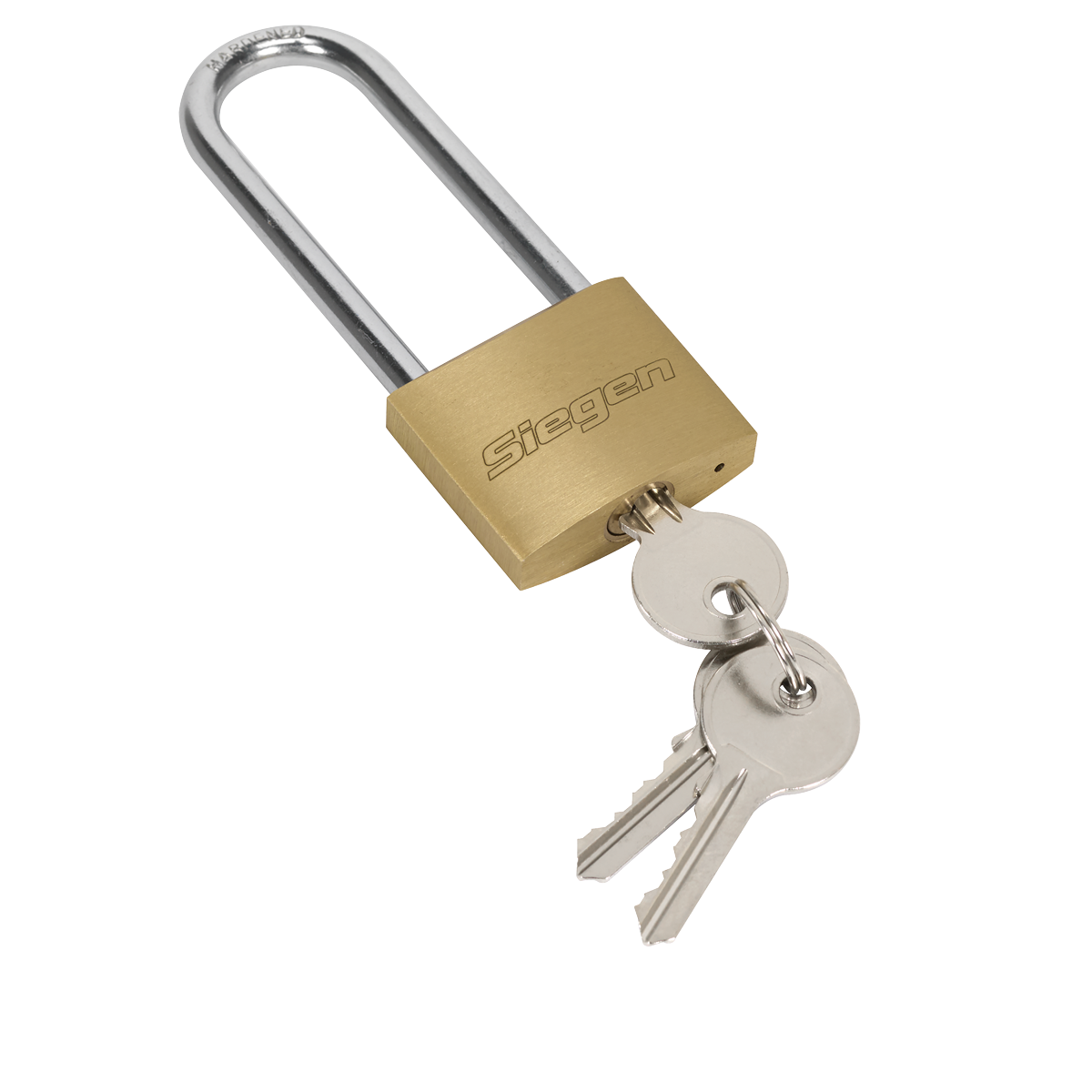 Brass Body Padlock with Brass Cylinder Long Shackle 40mm S0989