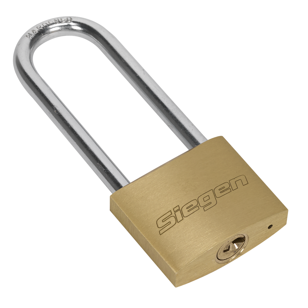 Brass Body Padlock with Brass Cylinder Long Shackle 40mm S0989