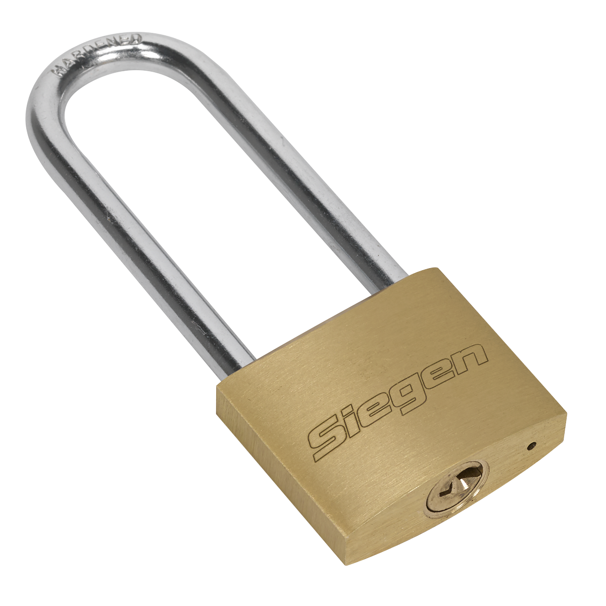 Brass Body Padlock with Brass Cylinder Long Shackle 40mm S0989