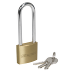 Brass Body Padlock with Brass Cylinder Long Shackle 40mm S0989