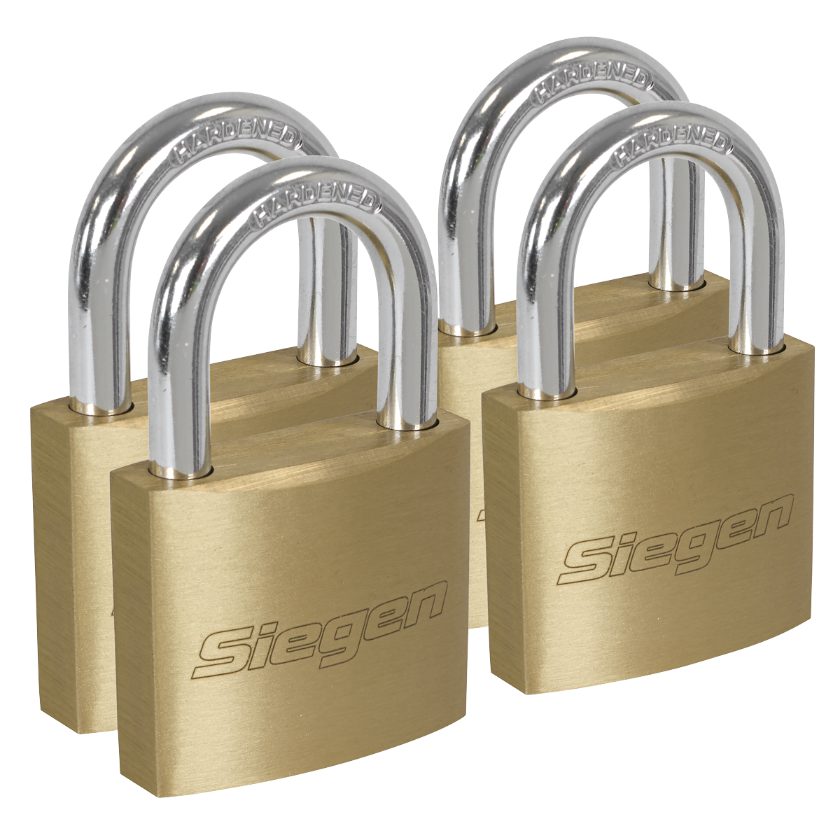 Brass Body Padlock with Brass Cylinder Keyed Alike - Pack of 4 S0992