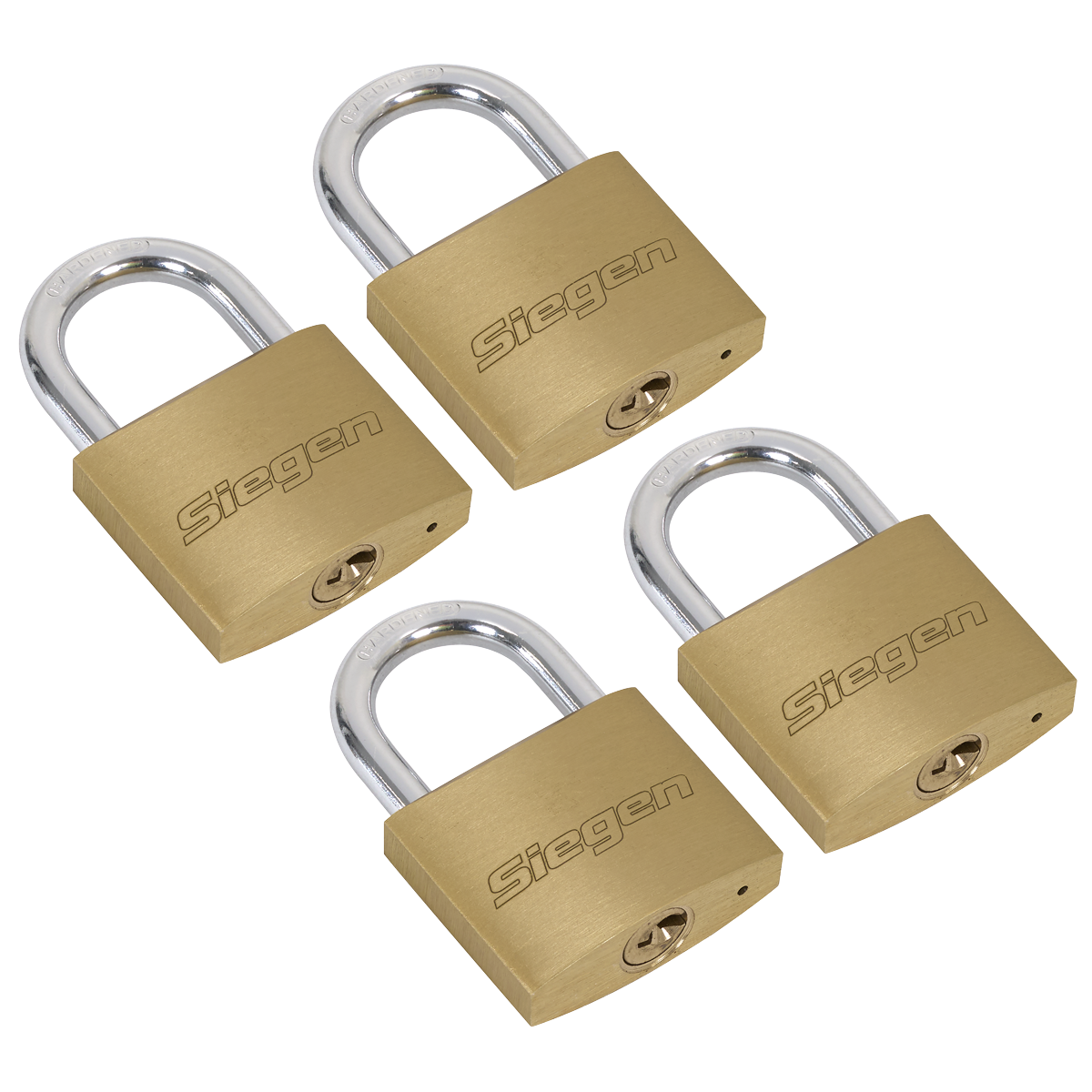 Brass Body Padlock with Brass Cylinder Keyed Alike - Pack of 4 S0992