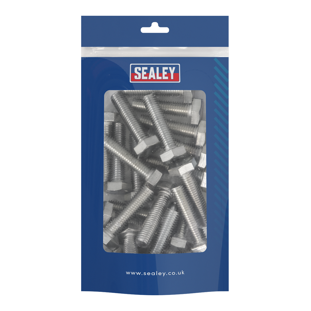 Stainless Steel Hex Head Set Screw DIN 933 - M10 X 40 A2 - Pack of 25 S1040