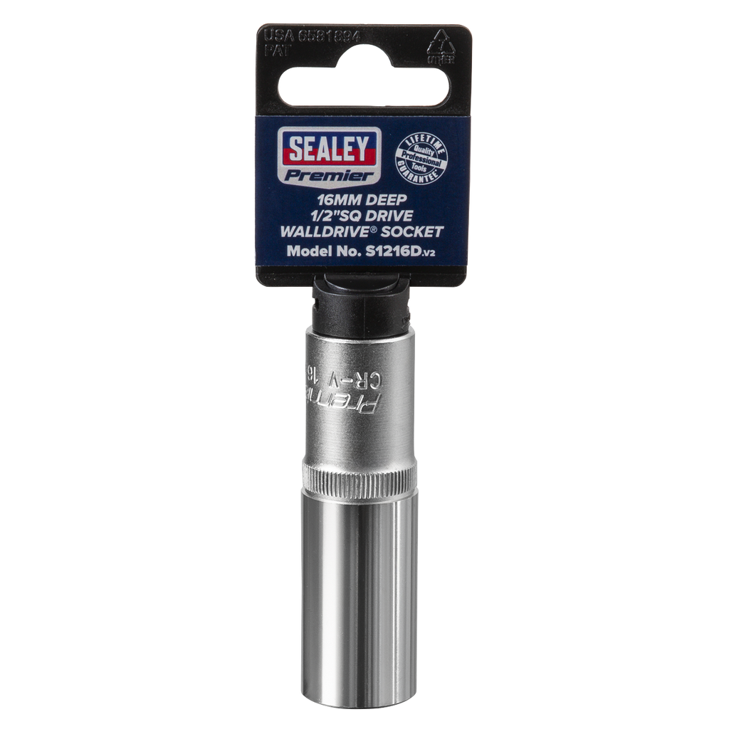 Deep Socket 1/2"Sq Drive 16mm S1216D